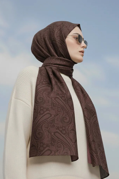 MODA Ethnic Pattern Jacquard Shawl