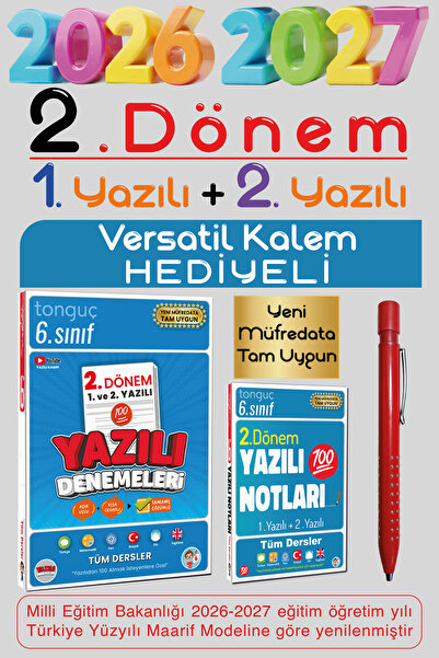 Tonguç Yayınları Tonguç 6. Sınıf 2. Dönem 1. ve 2. Yazılı Notları Tüm Dersler...