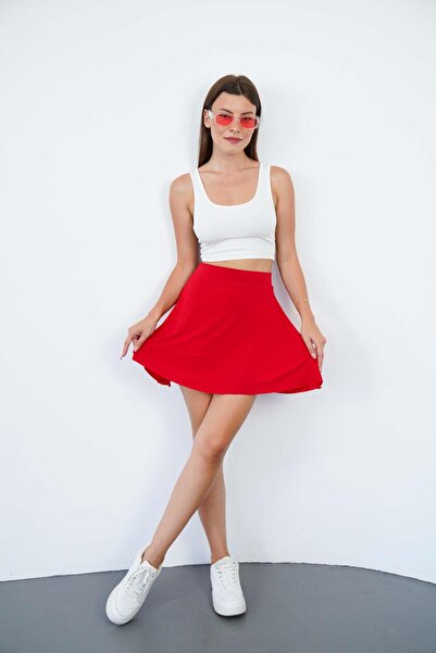 penyebizden Shorts Skirt-Red