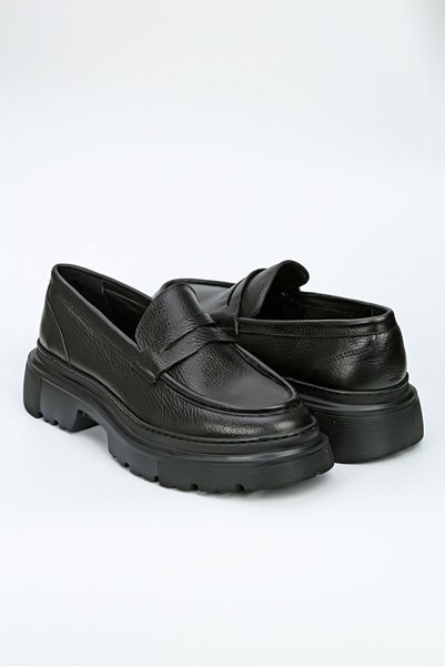 Byterre Bellezza Genuine Leather Handmade Black Men's Casual Shoes