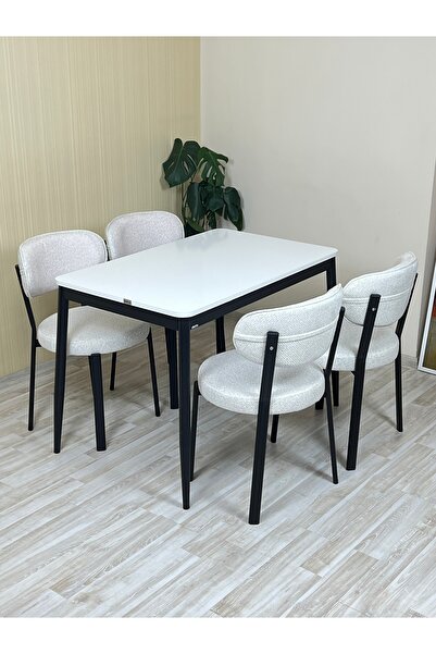 DİLETTO 70x110 YEMEK MASA TAKIMI MUTFAK MASASI 4 KİŞİLİK MASA SANDALYE TAKIMI...