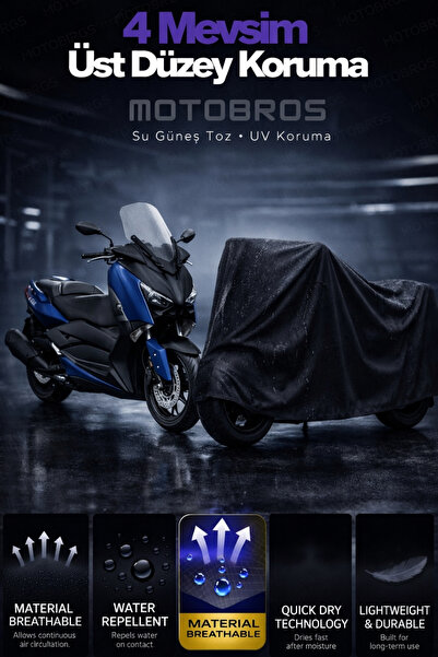 Motobros Motosiklet Branda Yamaha Xmax Siyah Su Geçirmez Dayanıklı (EN KALIN)...
