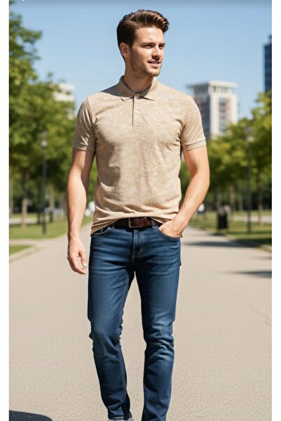 ADVANTE تي شيرت رجالي برقبة بولو مطبوع رقميًا من Güncüoğlu