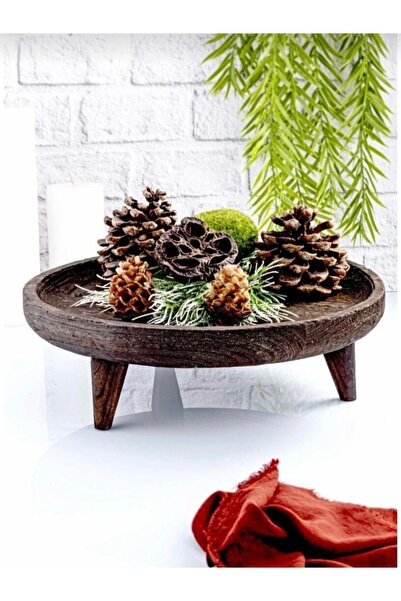 Bambum صينية عرض ألينا ذات القدم الكبيرة