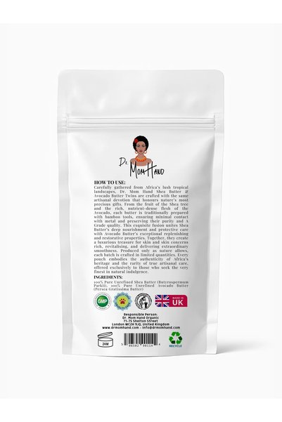 Dr. Mom Hand 250 gr.100% Pure Natural Organic Avocado and Shea Butter