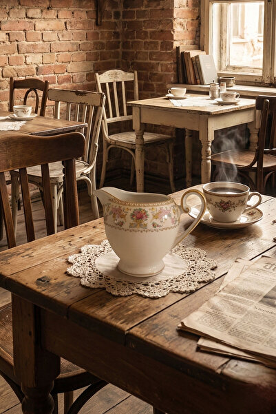 Hutschenreuther Tirschenreuthe 1838 Vintage Porselen Sütlük/Sosluk 130 ml