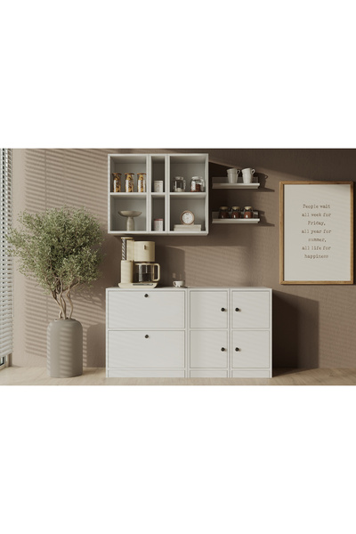 Nettrends Modern Kahve Köşesi, Kahve Barı ve Servis Dolabı KBR-KHVK-1008