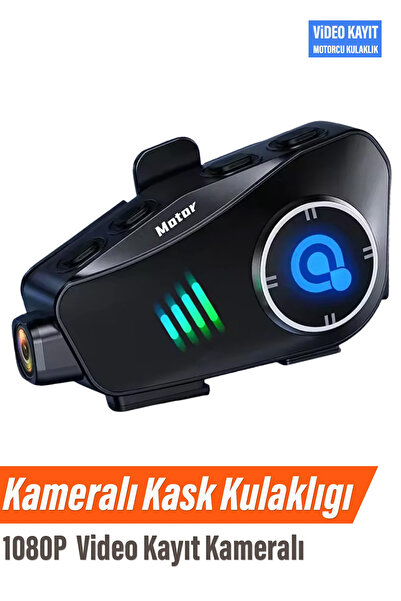 EXENAR Motorcu Kask Kulaklık Bluetooth 1080P Kamera Kayıt 32Gb Hafıza Kart Hediye IPX6