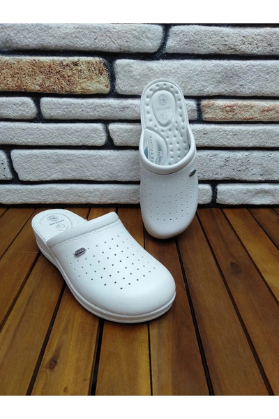 GEZER Unisex White Sabo Work Hospital Nurse Doctor Pantofle