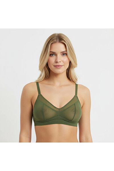 BONBON Kadın Tül Transparan Balensiz Spor Sütyen BB2059