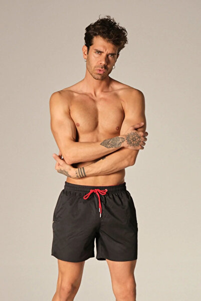 LUGMO Pantaloni scurți de baie pentru bărbați - Căptușeală neagră din poliest...