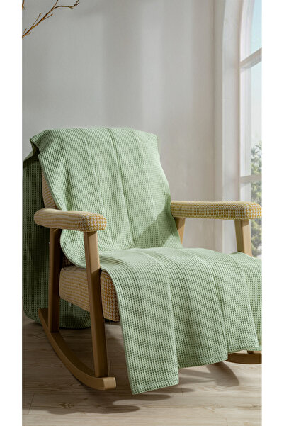 MYLASA HOME Cuvertură de pat Pique Waffle pentru o singură persoană - 100% bumbac, ușoară, 4 anotimpuri, aerisită, de înaltă calitate