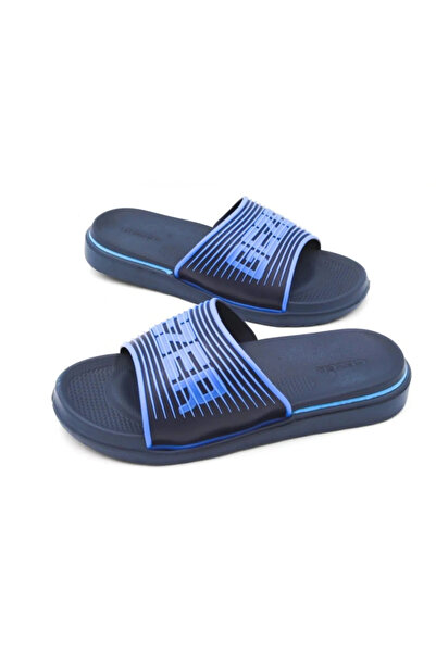 GEZER Чоловічі зручні тапочки для ванної, басейну, пляжу, темно-сині