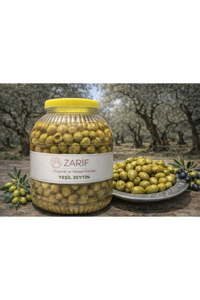 Zarif Organik ve Yöresel Ürünler Yeşil Zeytin Kırma - Gaziantep Taş Kırma Yeş...