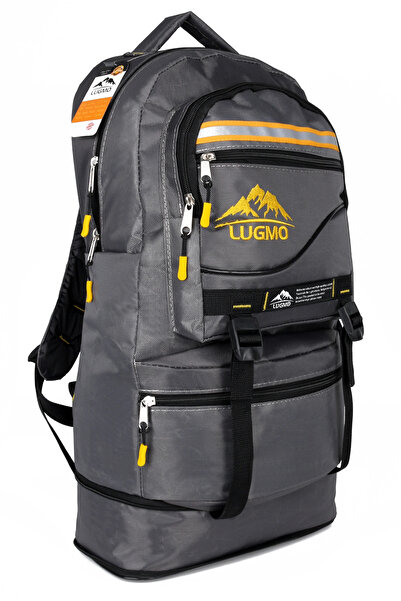 LUGMO Refrektörlü Dağcı rucsac Deprem geantă cu burduf 65 litri gri