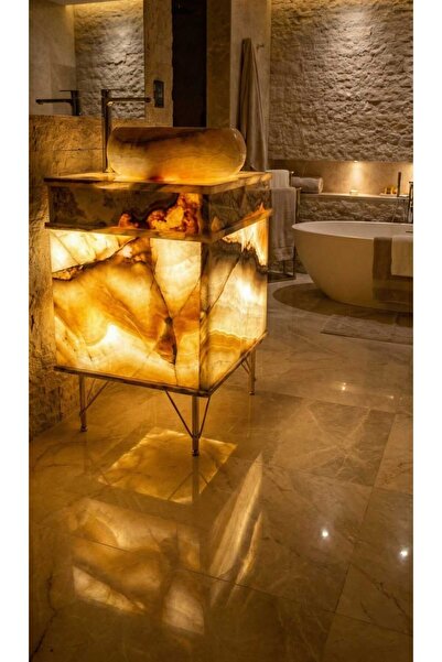 KURHAN DOĞAL TAŞ ONİKS DOĞAL TAŞ LAVABO TAKIMI