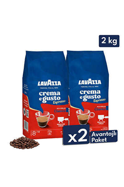 LavAzza Crema e Gusto Classico Çekirdek Kahve (1000gr) x2