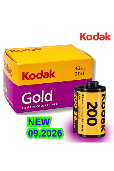 Kodak Renkli Negatif Analog Fotoğraf Filmi. Gold 200-36-35mm 09/2026