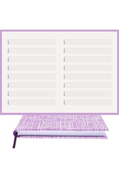 BİDEFTER Guitar Note Book - with Tab Key - 100% Handmade, Hand Stitched, 2026 Collection – Articulated Bound – A/5