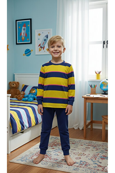 CRAZY MONKEY Set pentru copii din bumbac cu dungi