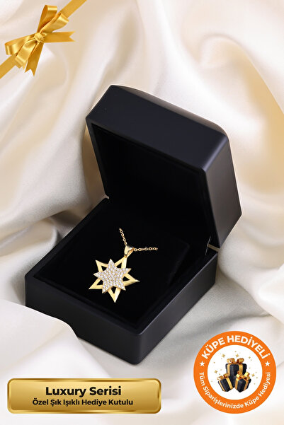 Lucente Jewellery Işıklı Hediye Kutulu Yıldız Tılsımı 925 Ayar Gümüş Kaplama ...