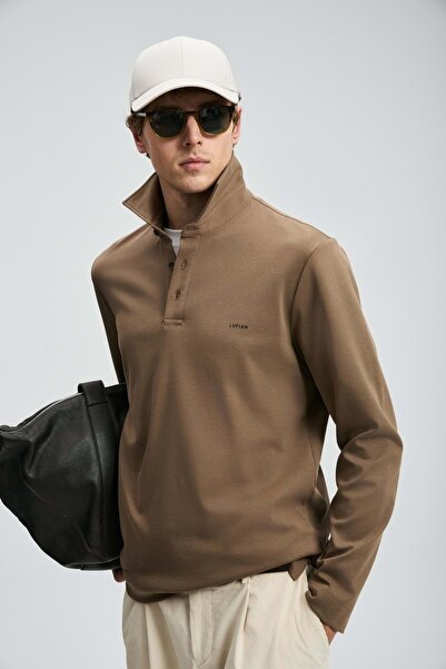 Lufian 112040044 Rocky Smart Polo Tişört Erkek Sweatshirt KAHVERENGİ