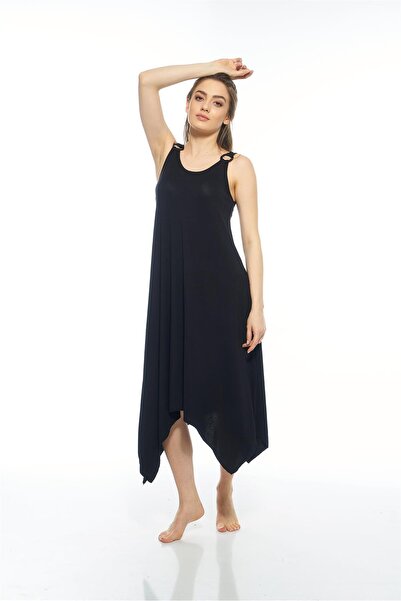 Estiva 23233 Дамска едноцветна рокля от ликра и вискоза с катарама през рамо