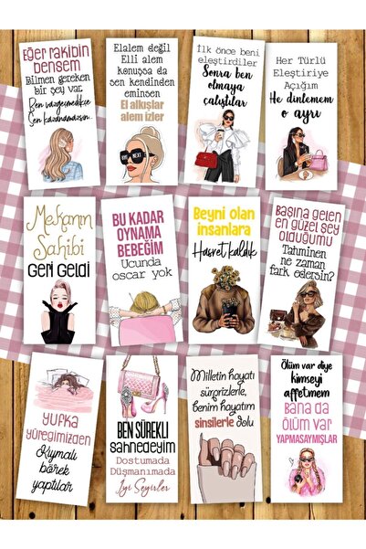 Pankart Evi - بطاقات تقديم شعار القهوة المكونة من 12 قطعة