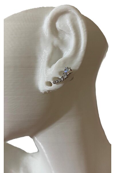 GÜLNAR BİJUTERİ 6 TAŞLI YILDIZ MİNİMAL TRAGUS HELİX PEARSIİNG KIKIRDAK KÜPE Ç...