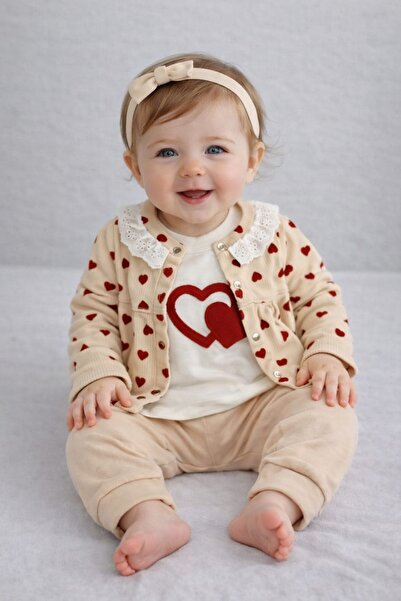 bebekyol Heart Themed Baby Set