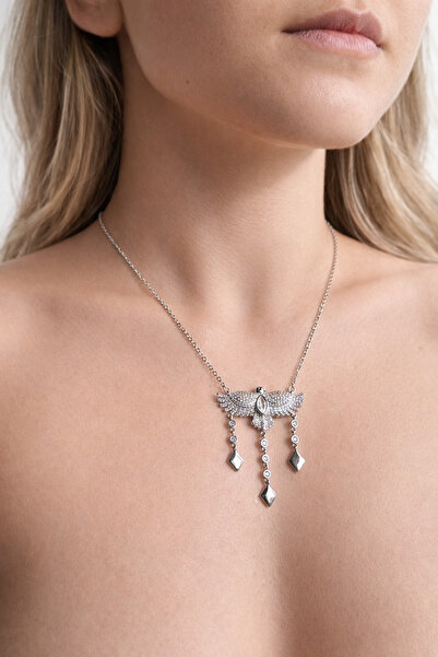 HOUSEKİ قلادة على شكل طائر مرصعة بحجر الزركون