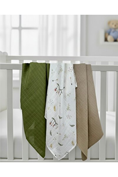 Sahra İpek بطانية موسلين من القطن العضوي وبطانية أطفال من الموسلين 90 سم × 90 سم