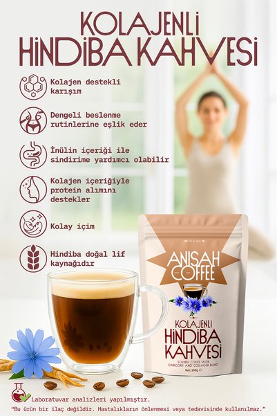 Anisah Coffee Kolajenli Hindiba Kahvesi | 150gr | Lif Kaynağı