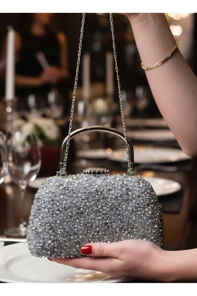 çantamgelsin Жіноча сумочка з кришталевими камінцями Сумочка для особливих ви...