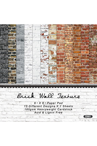 Choice 12 قطعة SU20117917 12 ورقة نمط جدار من الطوب مادة سجل القصاصات ورق الخ...