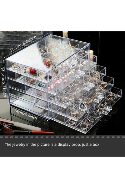 Choice 120 grids Transparent 5-tier 120-compartment Jewelry Box, Multi-layer ...