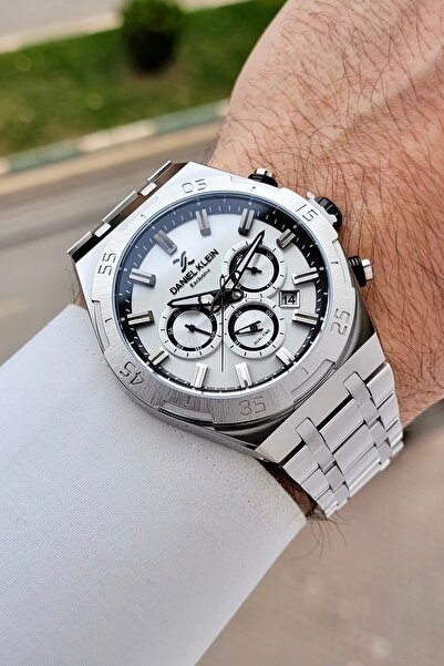 Daniel Klein Gri Renk Ayarlanabilir Kordonlu 44 mm Fonksiyonlu Erkek Kol Saati