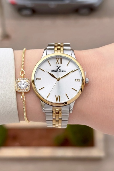 Daniel Klein Sarı Silver Renk 24 Ay Garantili 35 Mm Kadın Kol Saati Ve Bileklik