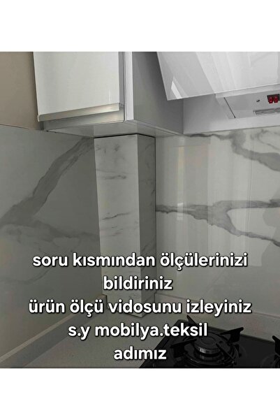 SY LE. KÖŞE ÜRÜN MAT BEYAZ MERMER DESENLİ. Doğalgaz boru gizleme aparatı