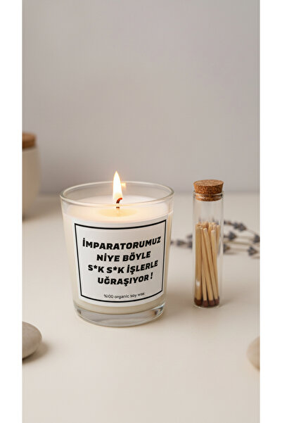 Talingo Mum & Cam Tüp Kibrit , Komik Yazılı Dosta Hediyelik , Dekoratif , %10...