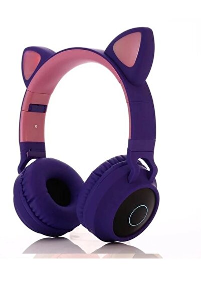 Genel Markalar Kablosuz Bluetooth Kulaküstü Rgb Işıklı Kedi Desenli Kulaklık ...