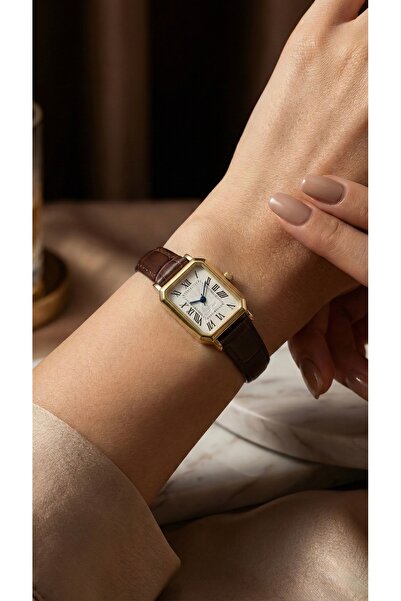 KLISHE Butik Oxford Kahverengi Deri Kordon Kadın Saat, Old Money, Luxury, Saat Koleksiyonu 2026