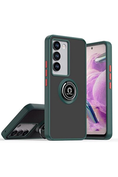 Rivor غطاء متوافق مع هاتف شاومي ريدمي 15 مع حامل وحماية للكاميرا وحواف ملونة ...