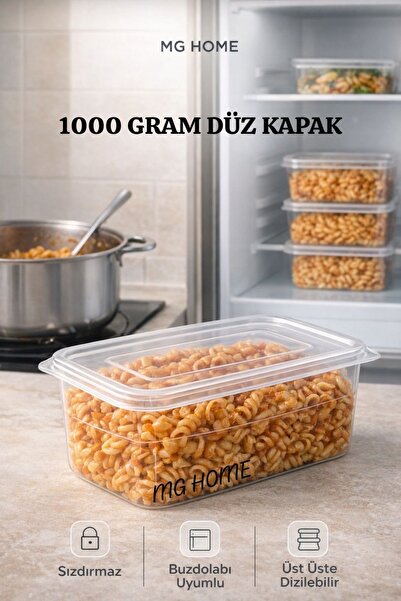 VENON ⭐ 10 Adet⭐1000 Cc Sızdırmaz Kap Şeffaf Buzdolabı Saklama Kabı Et Suyu D...