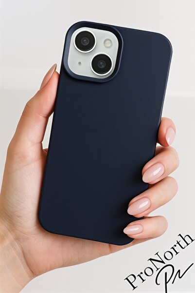 ProNorth Iphone 15 Uyumlu Kılıf Logolu Lansman Soft Yumuşak Içi Kadife Silikon Kapak