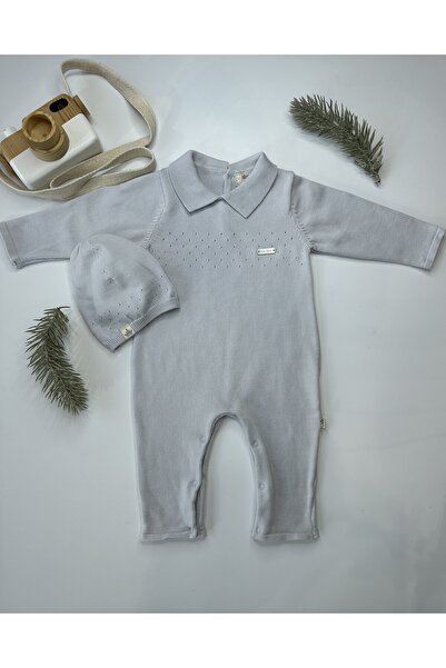 NİNOS ALEGRES KIZ-ERKEK %100 PAMUK TRİKO YAKALI BAKLAVA DESEN TULUM ŞAPKA ICE...