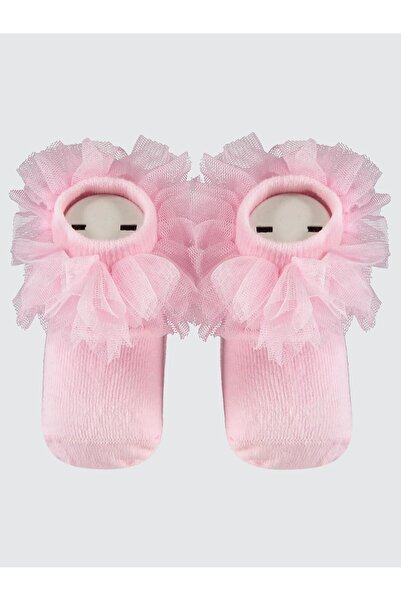 Civil Baby Tüllü Çorap 0-24 Ay Bebek Kız Soket Çorap - Pembe Standart