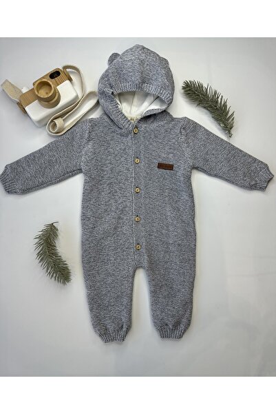 NİNOS ALEGRES KIZ-ERKEK %100 PAMUK KULAKLI TULUM INDIGO