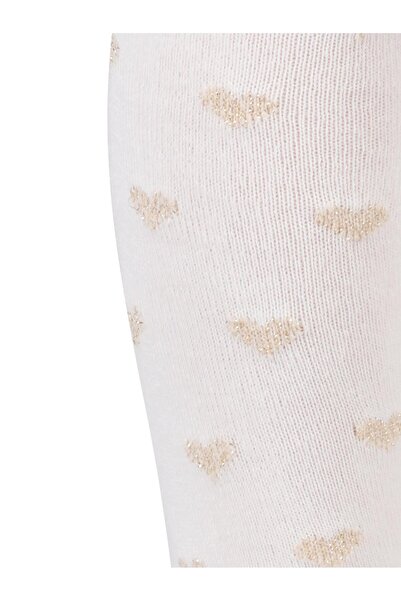 Civil Girls Simli Kalp 3-11 Yaş Kız Külotlu Çorap - Ekru11-12 Yaş