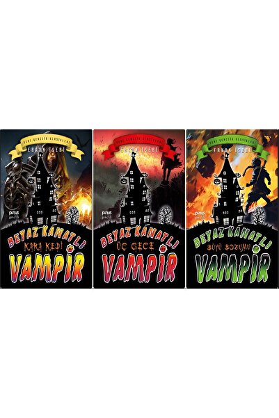Pinus Kitap ( 3 Kitap Takım ) Yeni Set 4 Beyaz Kanatlı Vampir